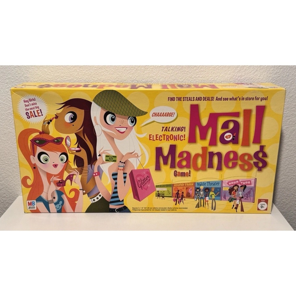 Mall Madness 2004 Electronic Shopping Board Game Complete No Manual TESTED